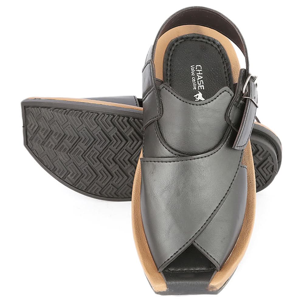 Men's Peshawari Sandal (9904) - Black, Men, Sandals, Chase Value, Chase Value