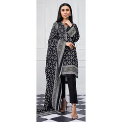 Salina Black & White Printed Lawn 3 Piece Un-Stitched Suit - 09, Women, 3Pcs Shalwar Suit, Regalia Textiles, Chase Value