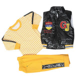 Boys 3 Piece Full Sleeves Suit - Yellow, Kids, Boys Sets And Suits, Chase Value, Chase Value
