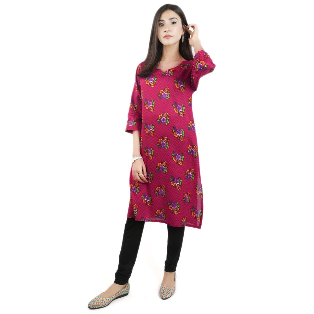 Karizma Chahat Printed Lawn 1 Pcs Un-Stitched Kurti - 05 C, Women, Unstitched Kurtis, United Textiles, Chase Value