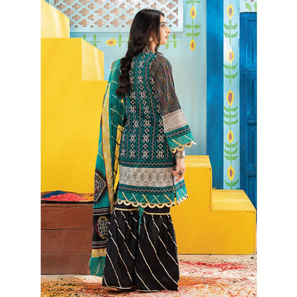 Monsoon Printed Lawn 3 Pcs Un-Stitched Suit Vol 1 - 9-A, Women, 3Pcs Shalwar Suit, Al-Zohaib Textiles, Chase Value