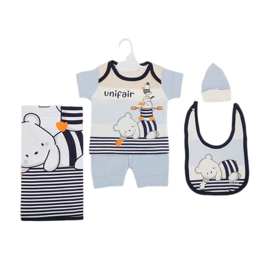 Newborn Boys Half Sleeves Suit 829 - Blue, Kids, NB Boys Sets And Suits, Chase Value, Chase Value