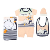 Newborn Boys Half Sleeves Suit 829 - Peach, Kids, NB Boys Sets And Suits, Chase Value, Chase Value