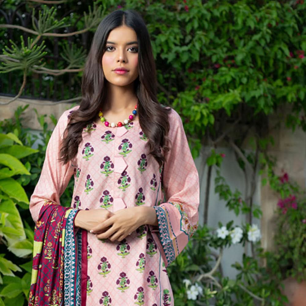 Rangreza Printed Lawn Unstitched 3 Pc Suit - V-5, Women, 3Pcs Shalwar Suit, ZS Textiles, Chase Value