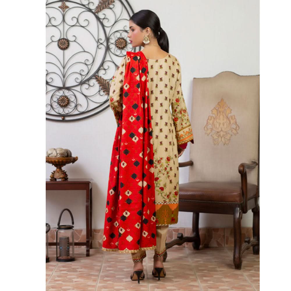 Rangreza Printed Lawn Unstitched 3 Pc Suit - V-5, Women, 3Pcs Shalwar Suit, ZS Textiles, Chase Value