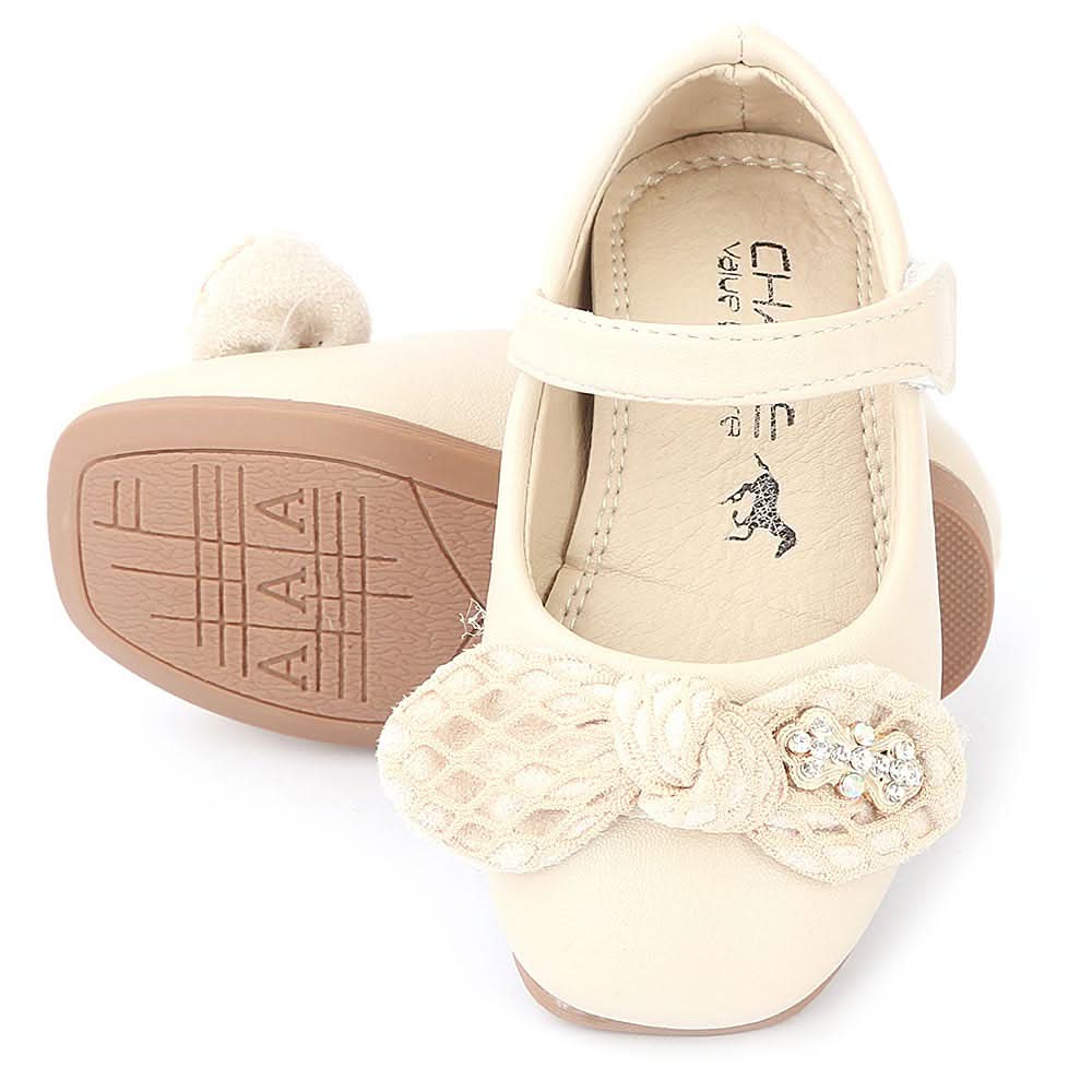 Girls Fancy Pumps (A101) - Beige, Kids, Pump, Chase Value, Chase Value