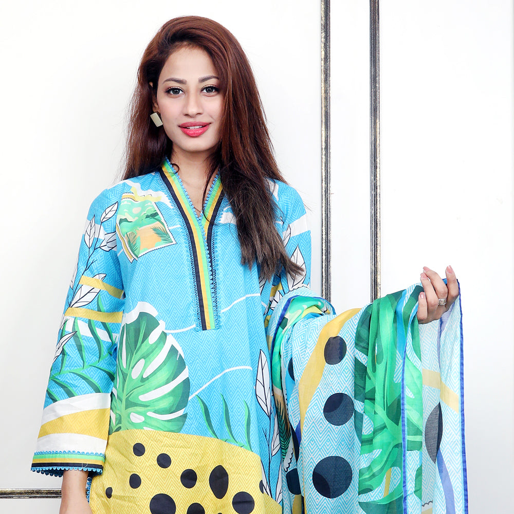 Eminent Lawn Unstitched  2Pcs Suit - V2-12, Women, 2Pcs Shalwar Suit, Eminent, Chase Value