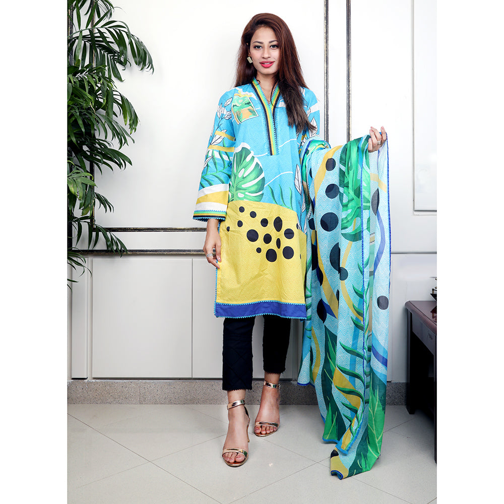 Eminent Lawn Unstitched  2Pcs Suit - V2-12, Women, 2Pcs Shalwar Suit, Eminent, Chase Value