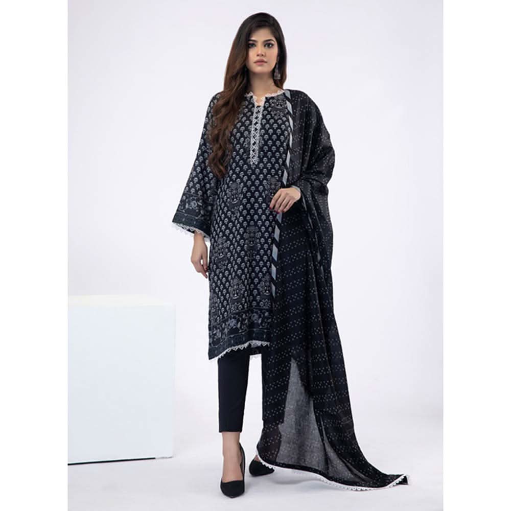 Erum Misha Printed Lawn 3 Pcs Unstitched Suit - 2, Women, 3Pcs Shalwar Suit, Erum Misha, Chase Value