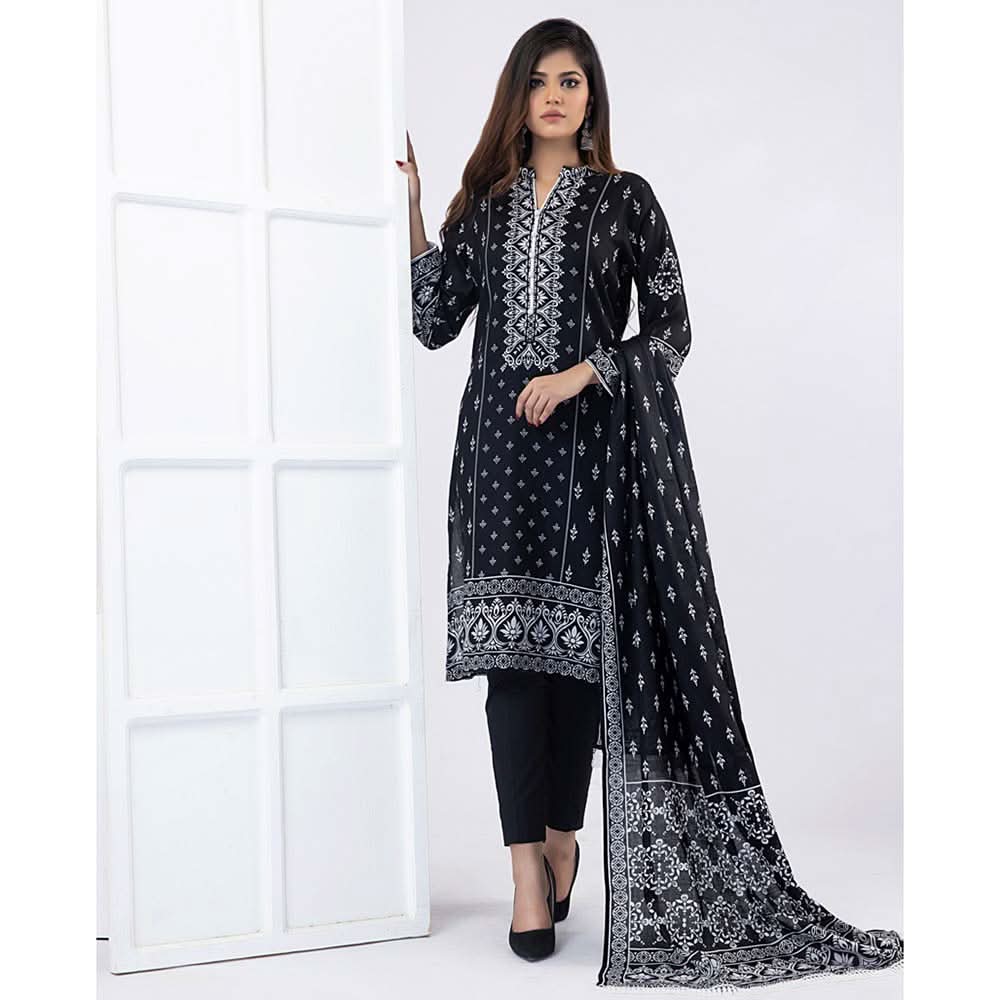 Erum Misha Printed Lawn 3 Pcs Unstitched Suit - 3, Women, 3Pcs Shalwar Suit, Erum Misha, Chase Value