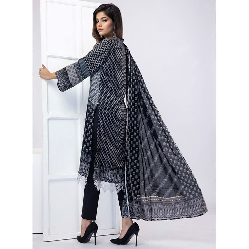 Erum Misha Printed Lawn 3 Pcs Unstitched Suit - 4, Women, 3Pcs Shalwar Suit, Erum Misha, Chase Value