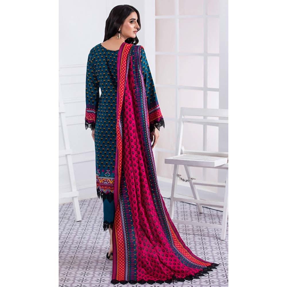 Erum Misha Printed Lawn 3 Pcs Unstitched Suit - 7, Women, 3Pcs Shalwar Suit, Erum Misha, Chase Value