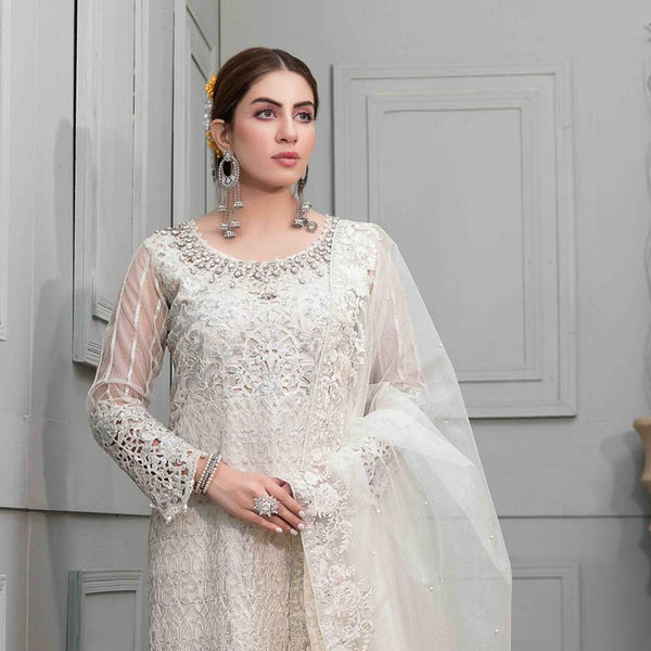 Tawakkal Chantilly Fancy Embroidered Chiffon Unstitched 3Pcs Suit - D-5996, Women, 3Pcs Shalwar Suit, Tawakkal Fabrics, Chase Value