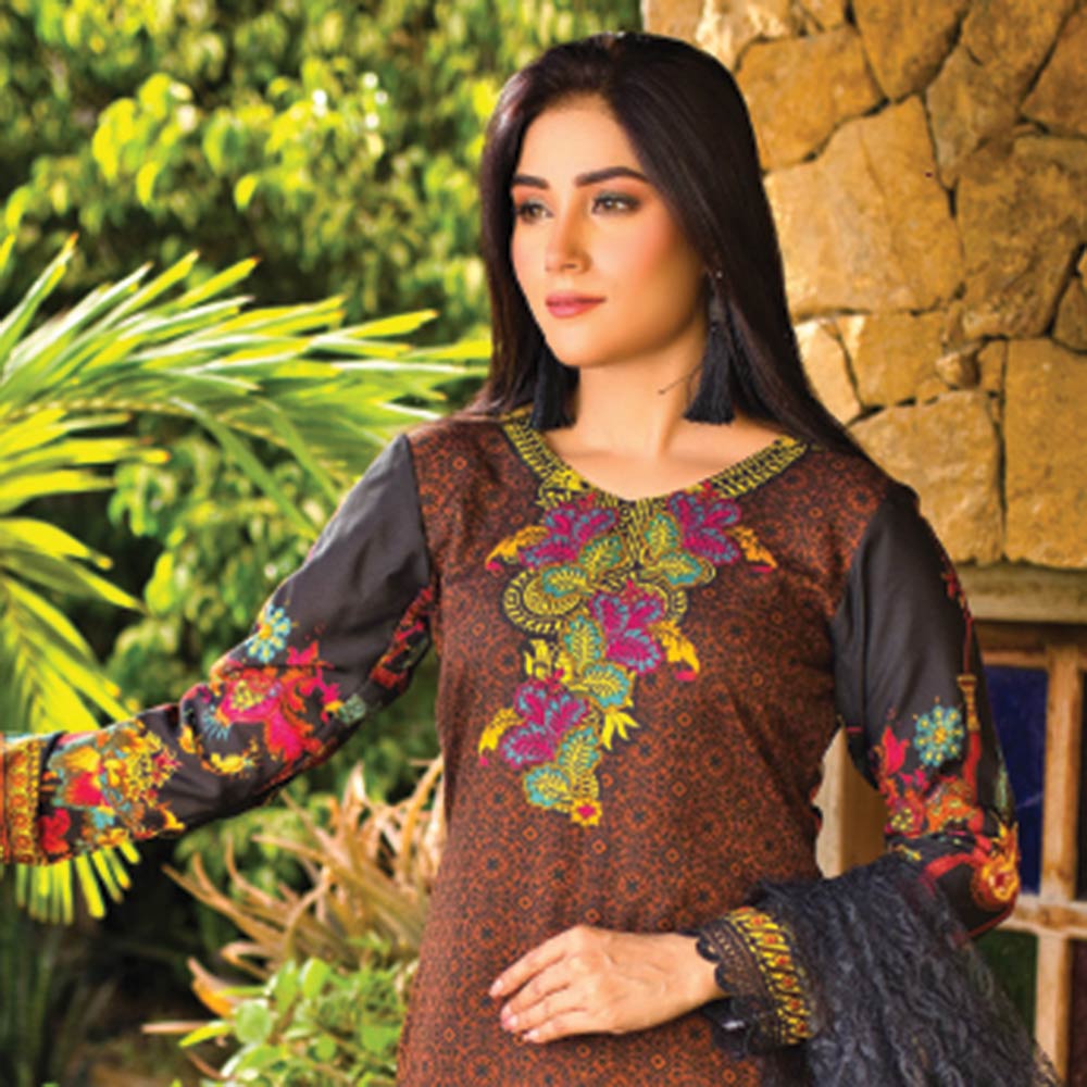 Malai Unstitched 3Pcs Suit - Premium 002, Women, 3Pcs Shalwar Suit, Chase Value, Chase Value
