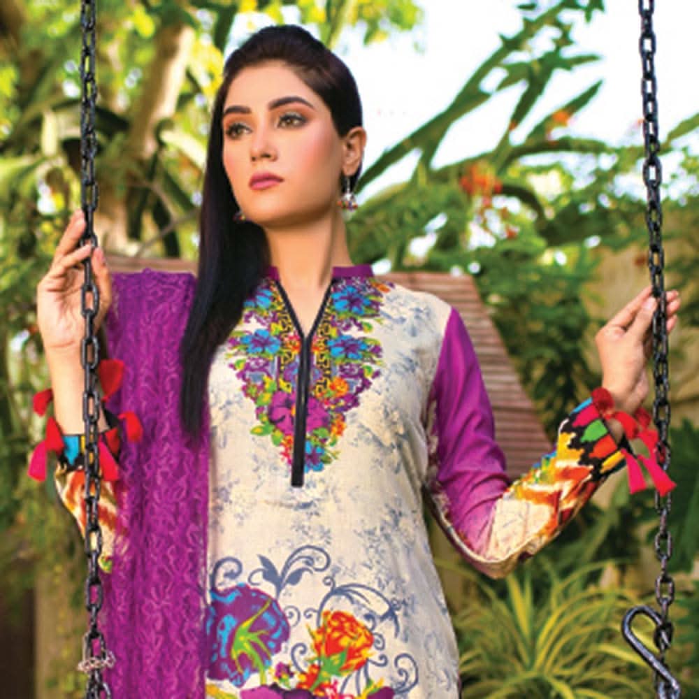 Malai Unstitched 3Pcs Suit - Premium 003, Women, 3Pcs Shalwar Suit, Chase Value, Chase Value