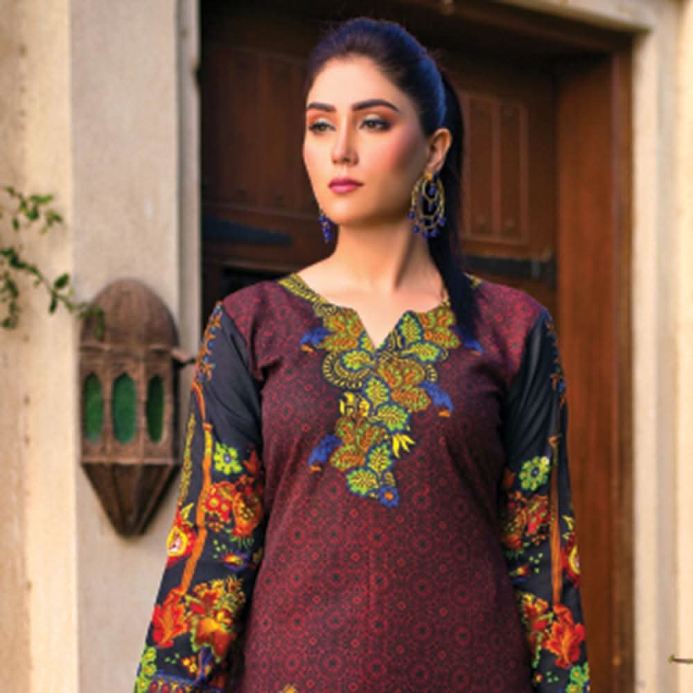Malai Unstitched 3Pcs Suit - Premium 004, Women, 3Pcs Shalwar Suit, Chase Value, Chase Value