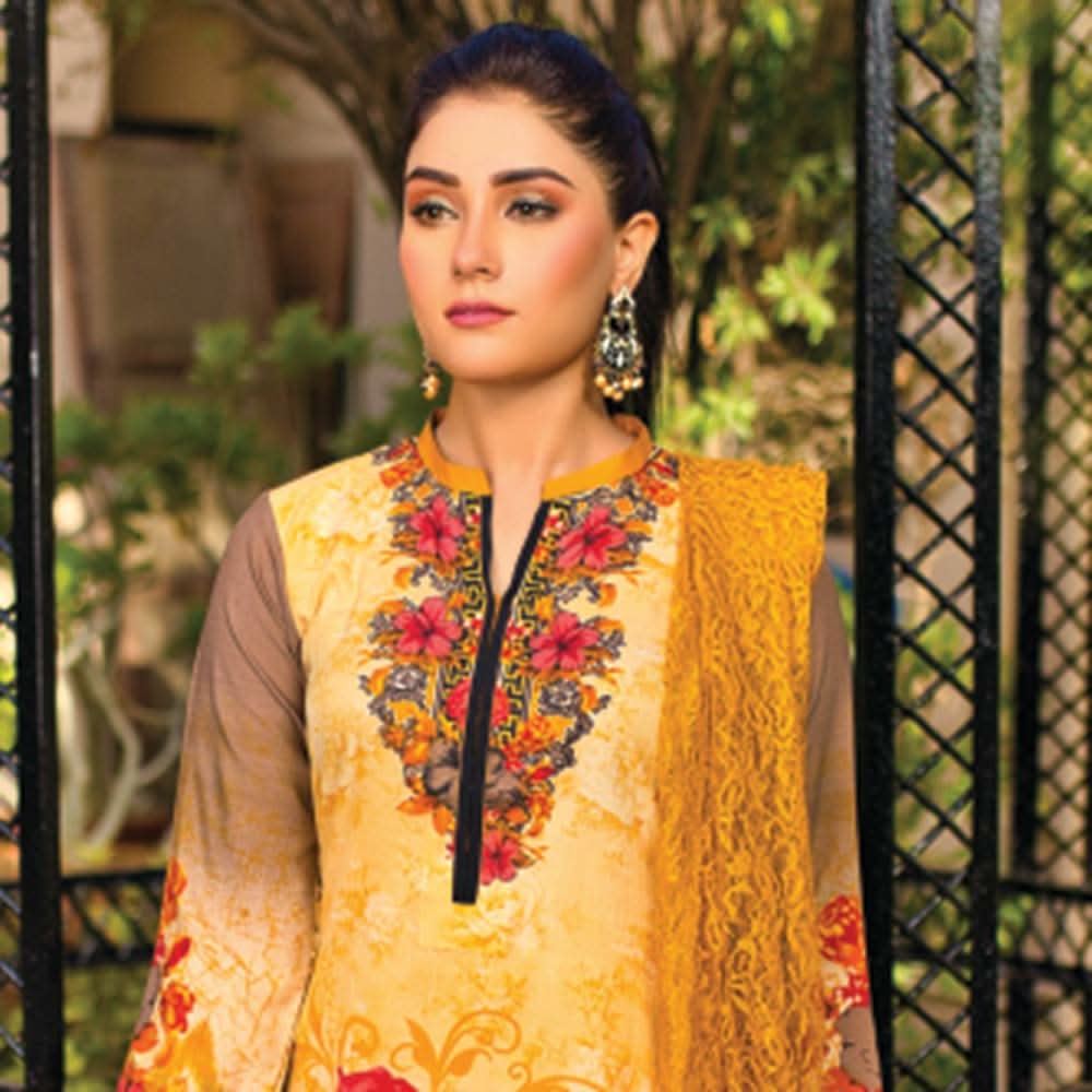 Malai Unstitched 3Pcs Suit - Premium 005, Women, 3Pcs Shalwar Suit, Chase Value, Chase Value