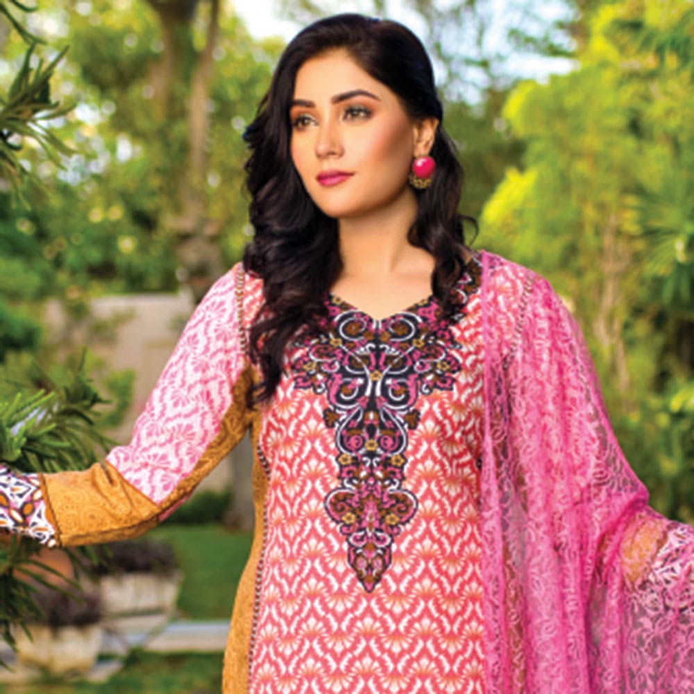 Malai Unstitched 3Pcs Suit - Premium 006, Women, 3Pcs Shalwar Suit, Chase Value, Chase Value