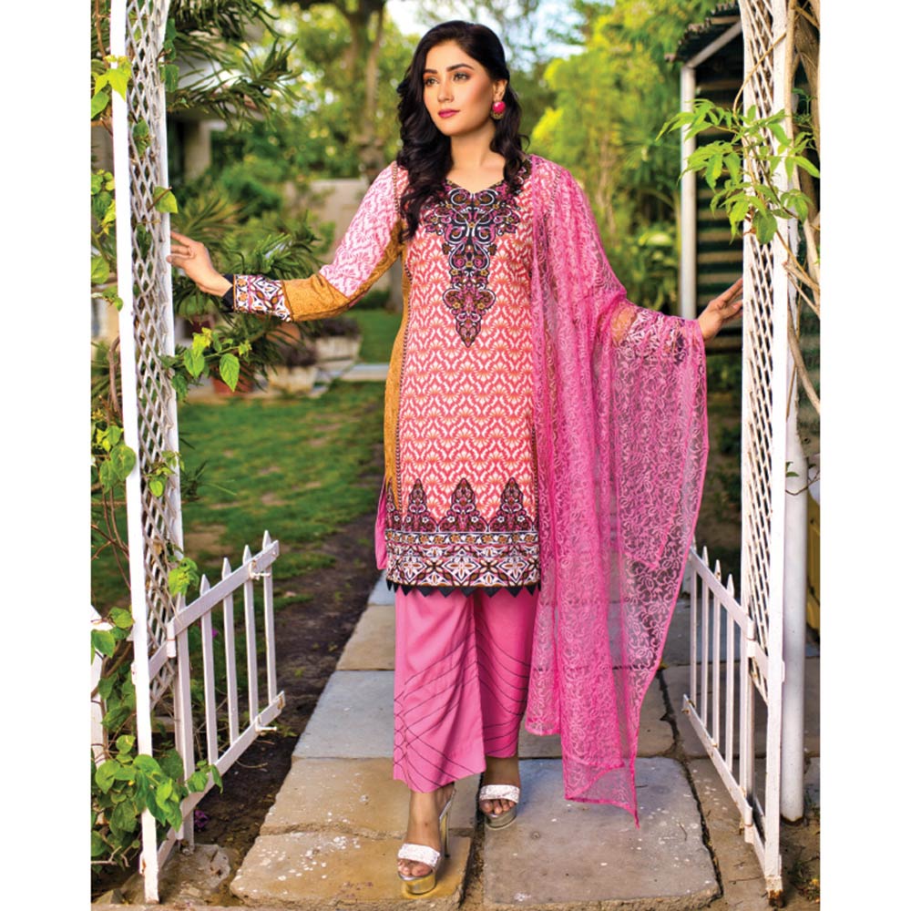 Malai Unstitched 3Pcs Suit - Premium 006, Women, 3Pcs Shalwar Suit, Chase Value, Chase Value