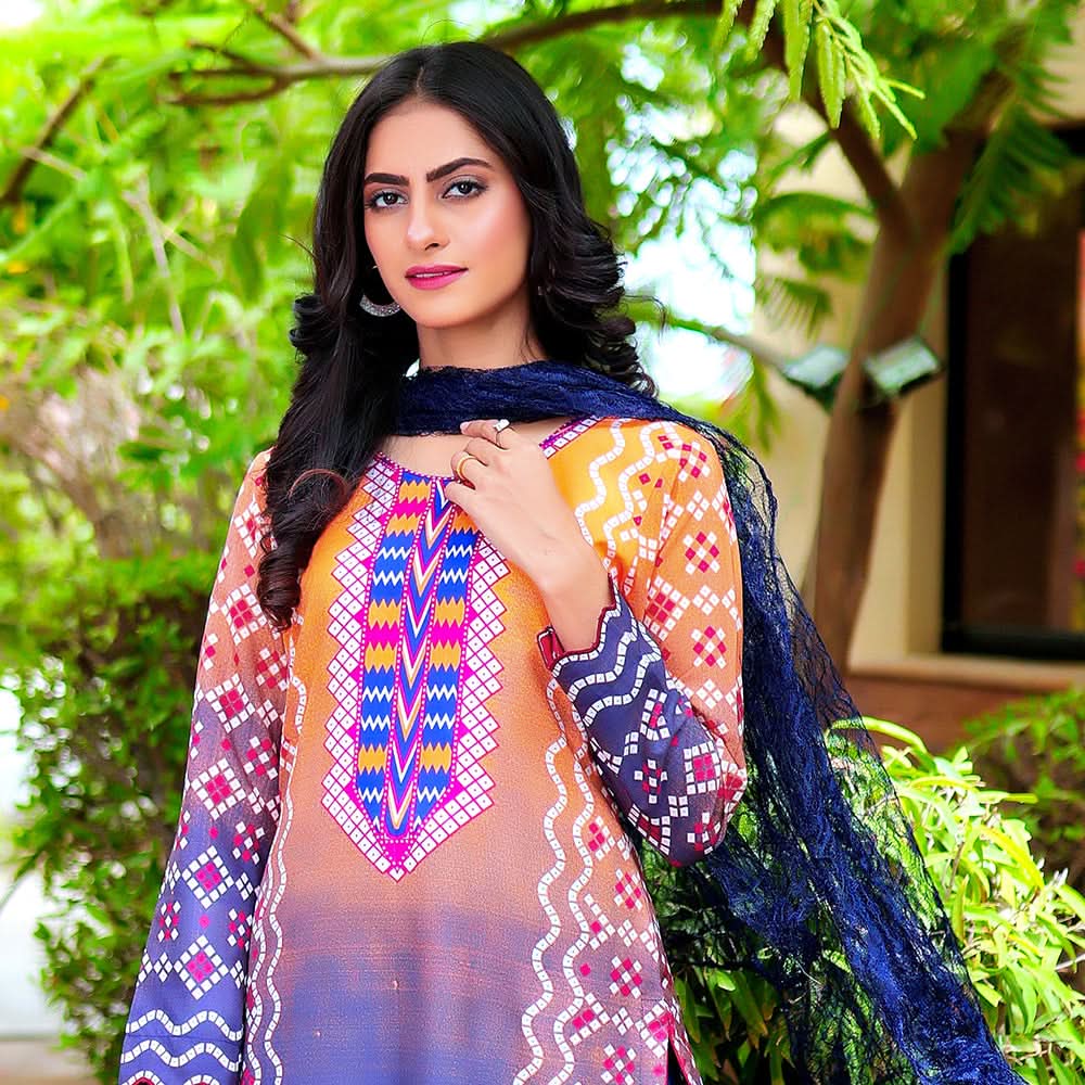 Malai Unstitched 3Pcs Suit - V-4-1, Women, 3Pcs Shalwar Suit, Chase Value, Chase Value