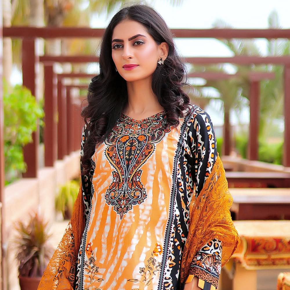 Malai Unstitched 3Pcs Suit - V-4-2, Women, 3Pcs Shalwar Suit, Chase Value, Chase Value