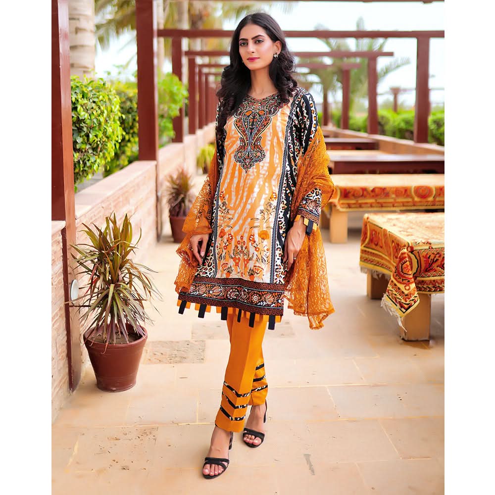 Malai Unstitched 3Pcs Suit - V-4-2, Women, 3Pcs Shalwar Suit, Chase Value, Chase Value