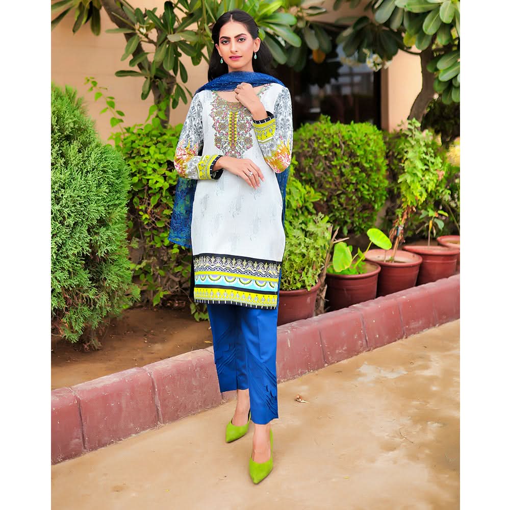 Malai Unstitched 3Pcs Suit - V-4-3, Women, 3Pcs Shalwar Suit, Chase Value, Chase Value