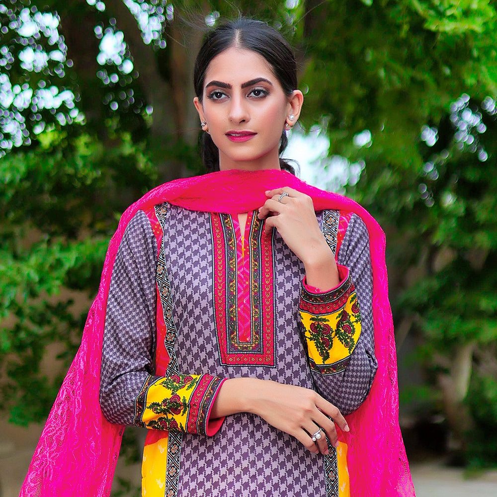 Malai Unstitched 3Pcs Suit - V-4-7, Women, 3Pcs Shalwar Suit, Chase Value, Chase Value