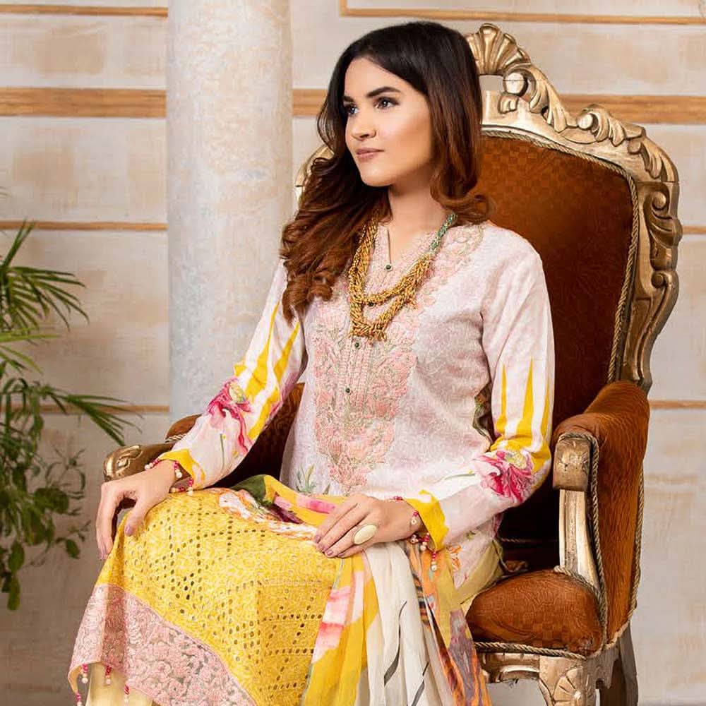 Floriani Viscose ChickenKari Embroidered Unstitched 3Pcs Suit - DA-2854, Women, 3Pcs Shalwar Suit, Rana Arts, Chase Value
