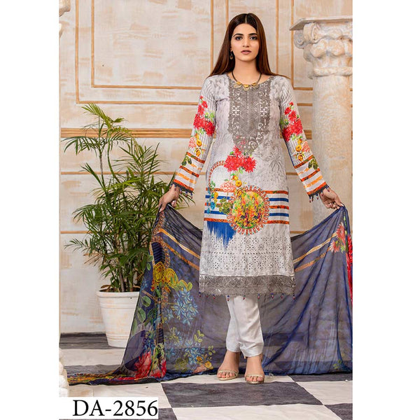 Floriani Viscose ChickenKari Embroidered Unstitched 3Pcs Suit - DA-2856, Women, 3Pcs Shalwar Suit, Rana Arts, Chase Value
