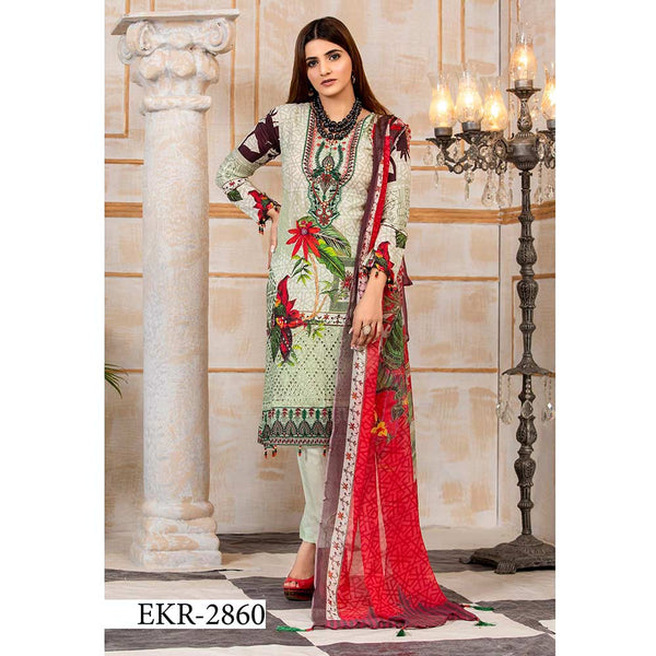 Floriani Viscose ChickenKari Embroidered Unstitched 3Pcs Suit - EKR-2860, Women, 3Pcs Shalwar Suit, Rana Arts, Chase Value