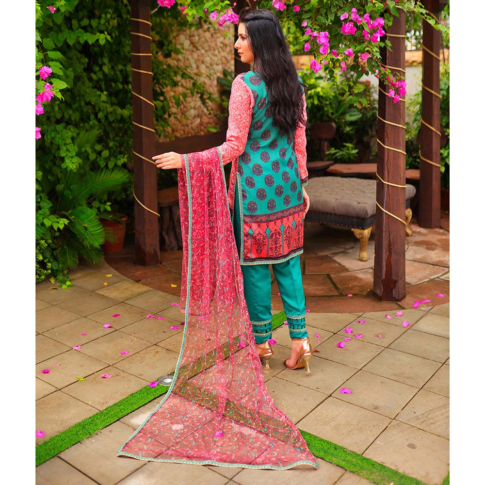 Malai Unstitched 3Pcs Suit V1 - NZ-03, Women, 3Pcs Shalwar Suit, Chase Value, Chase Value