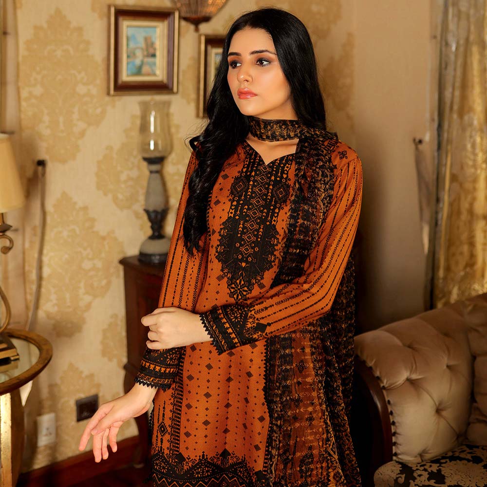 Malai Unstitched 3Pcs Suit V1 - NZ-05, Women, 3Pcs Shalwar Suit, Chase Value, Chase Value