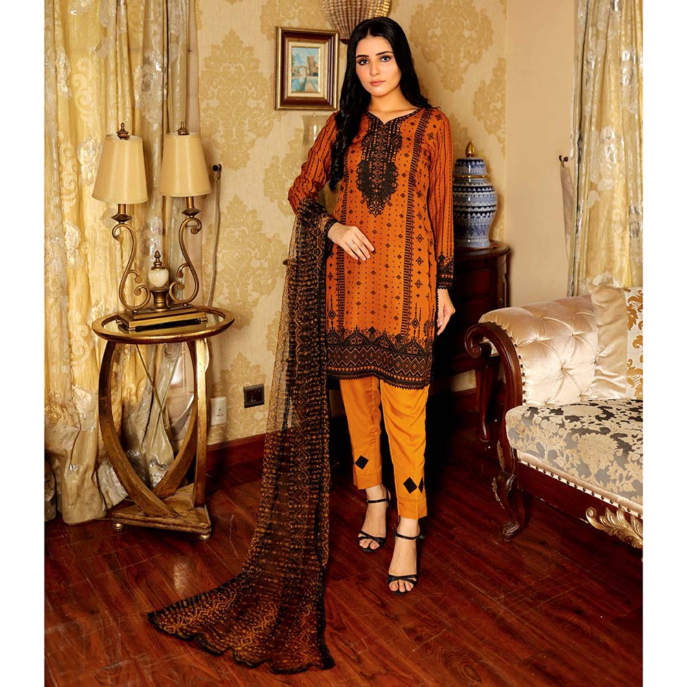 Malai Unstitched 3Pcs Suit V1 - NZ-05, Women, 3Pcs Shalwar Suit, Chase Value, Chase Value