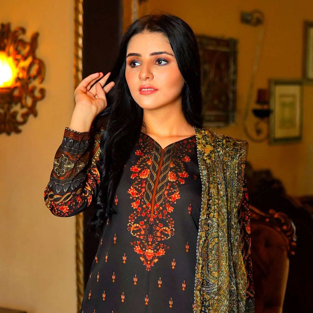 Malai Unstitched 3Pcs Suit V1 - NZ-07, Women, 3Pcs Shalwar Suit, Chase Value, Chase Value