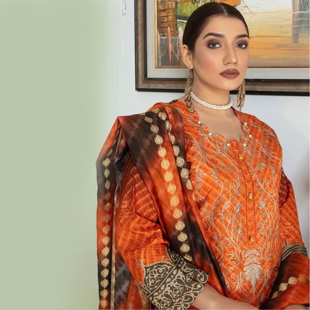 Marwa Linen Embroidered Unstitched 3Pcs Suit - 5665, Women, 3Pcs Shalwar Suit, Rashid Textile, Chase Value