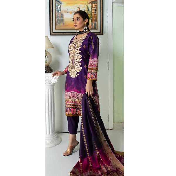 Marwa Linen Embroidered Unstitched 3Pcs Suit - 5667, Women, 3Pcs Shalwar Suit, Rashid Textile, Chase Value