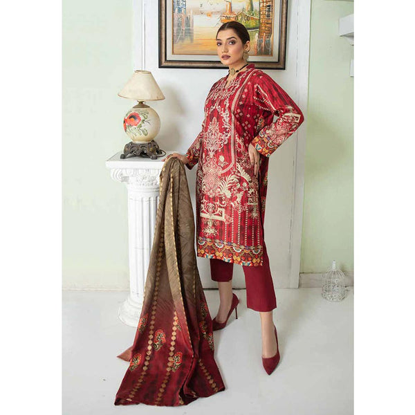 Marwa Linen Embroidered Unstitched 3Pcs Suit - 5669, Women, 3Pcs Shalwar Suit, Rashid Textile, Chase Value