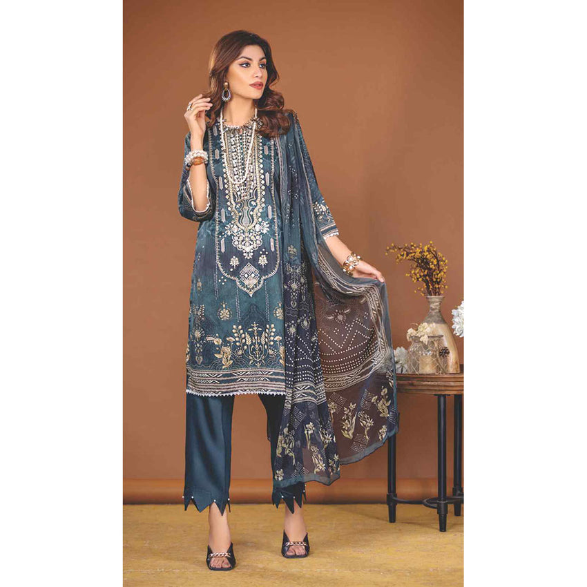 Amani Viscose Embroidered Unstitched 3Pcs Suit - 6962, Women, 3Pcs Shalwar Suit, Rashid Textile, Chase Value