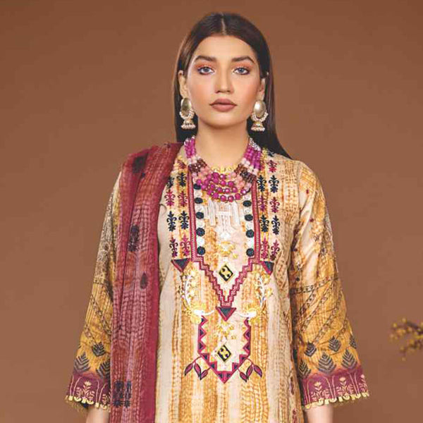 Amani Viscose Embroidered Unstitched 3Pcs Suit - 6969, Women, 3Pcs Shalwar Suit, Rashid Textile, Chase Value