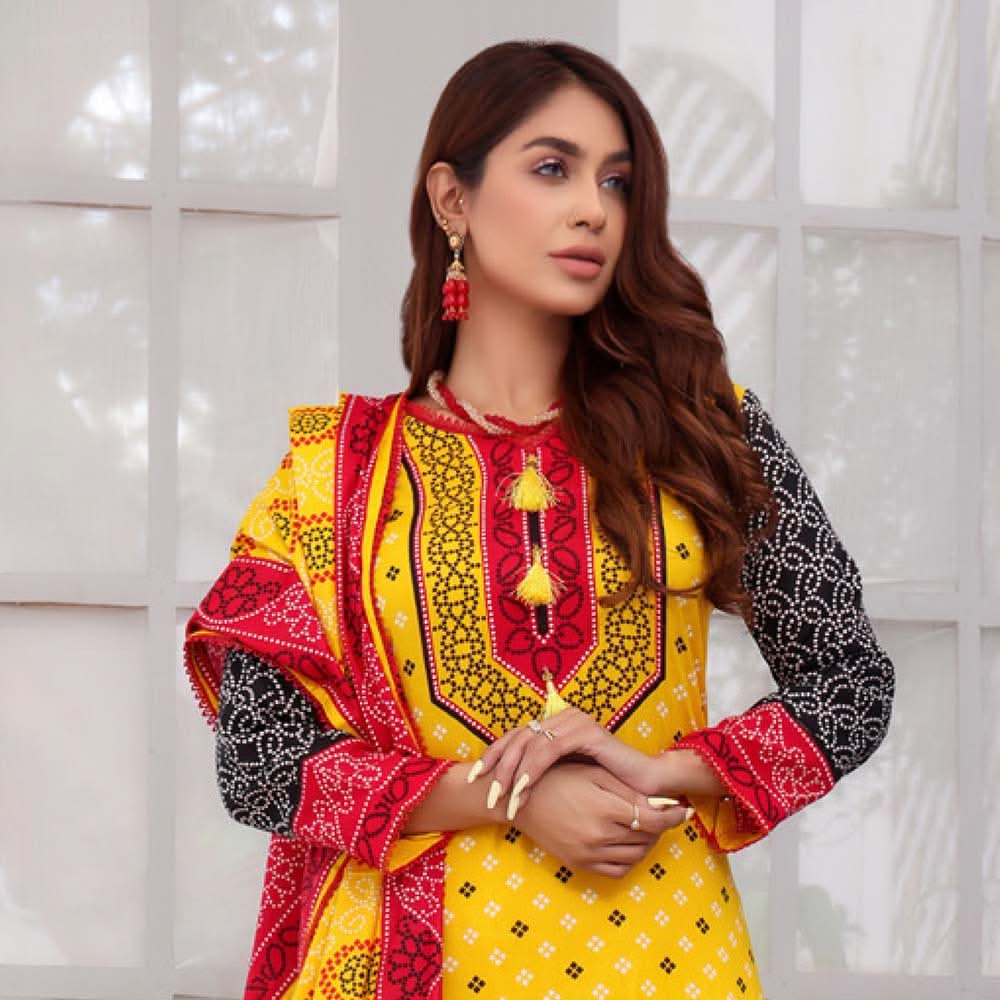 Erum Misha Cotton Unstitched 3Pcs Suit V1 - 9, Women, 3Pcs Shalwar Suit, Erum Misha, Chase Value