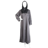 Women's Front Open Abaya - Grey, Women Abayas, Chase Value, Chase Value