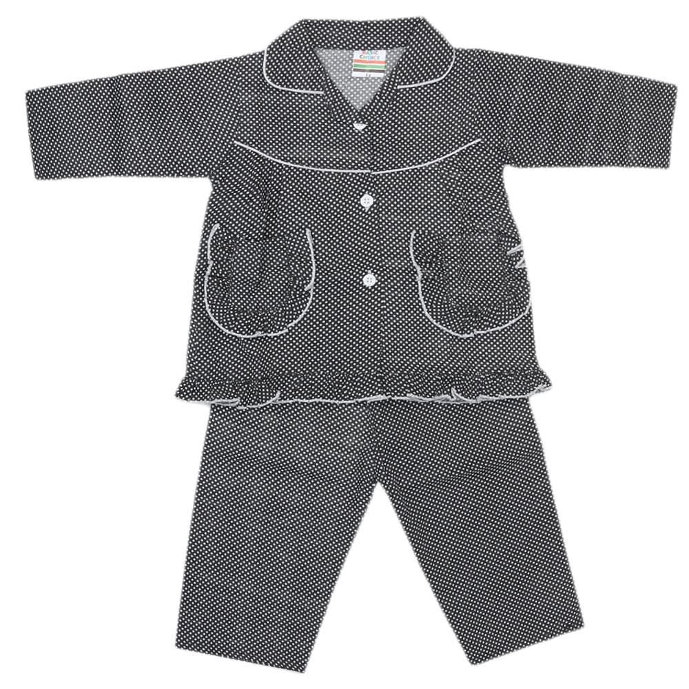 Girls Full Sleeves Night Suit - Black, Kids, Girls Sets And Suits, Chase Value, Chase Value