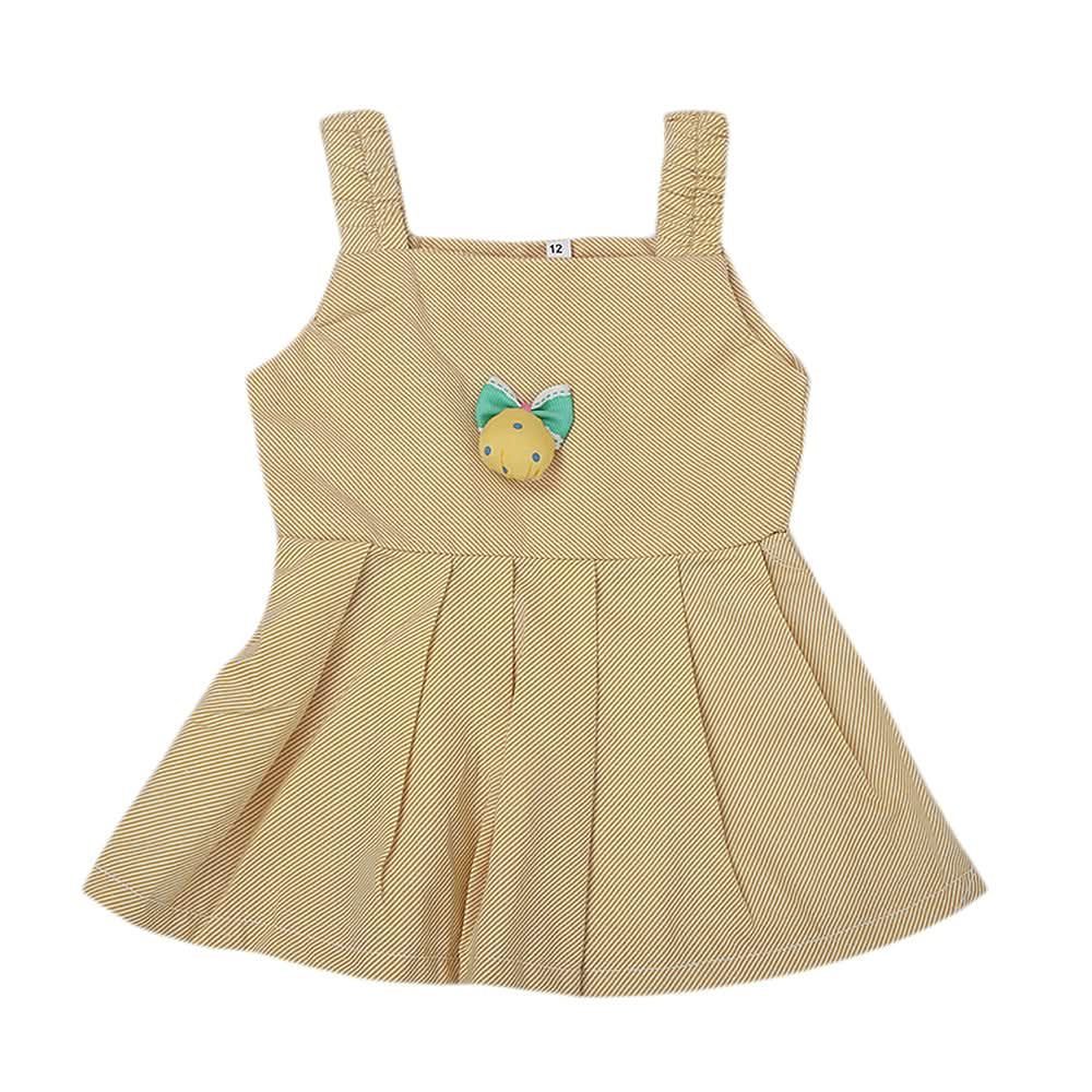 Newborn Girls Frock - Golden, Kids, NB Girls Frocks, Chase Value, Chase Value