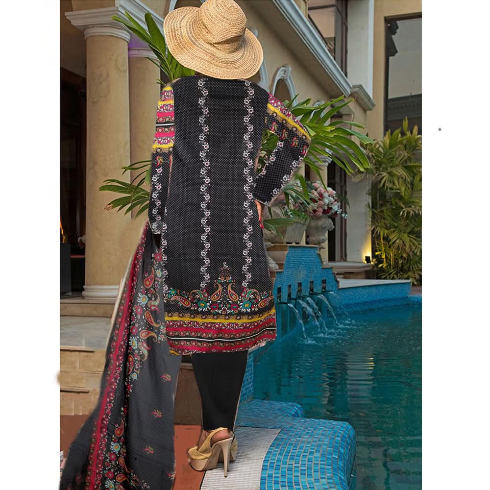 Khadde Printed Lawn 3 Piece Un-Stitched Suit - 11, Women, 3Pcs Shalwar Suit, United Textiles, Chase Value