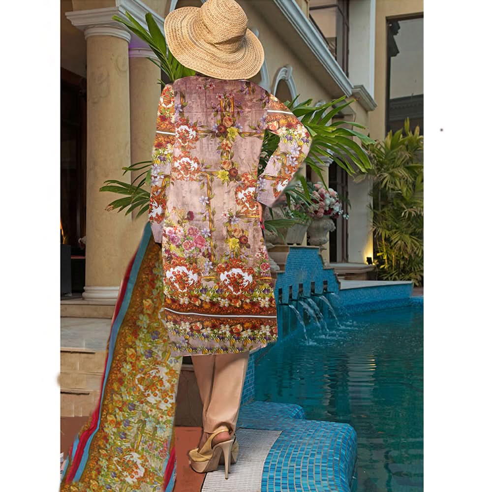 Khadde Printed Lawn 3 Piece Un-Stitched Suit - 13, Women, 3Pcs Shalwar Suit, United Textiles, Chase Value