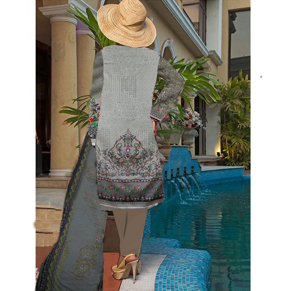 Khadde Printed Lawn 3 Piece Un-Stitched Suit - 21, Women, 3Pcs Shalwar Suit, United Textiles, Chase Value