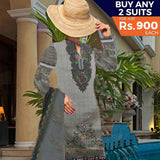 Khadde Printed Lawn 3 Piece Un-Stitched Suit - 21, Women, 3Pcs Shalwar Suit, United Textiles, Chase Value