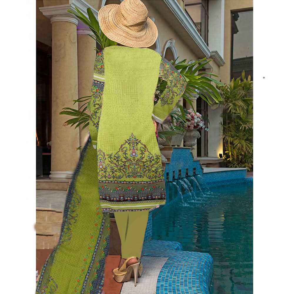 Khadde Printed Lawn 3 Piece Un-Stitched Suit - 22, Women, 3Pcs Shalwar Suit, United Textiles, Chase Value