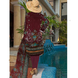Khadde Printed Lawn 3 Piece Un-Stitched Suit - 23, Women, 3Pcs Shalwar Suit, United Textiles, Chase Value